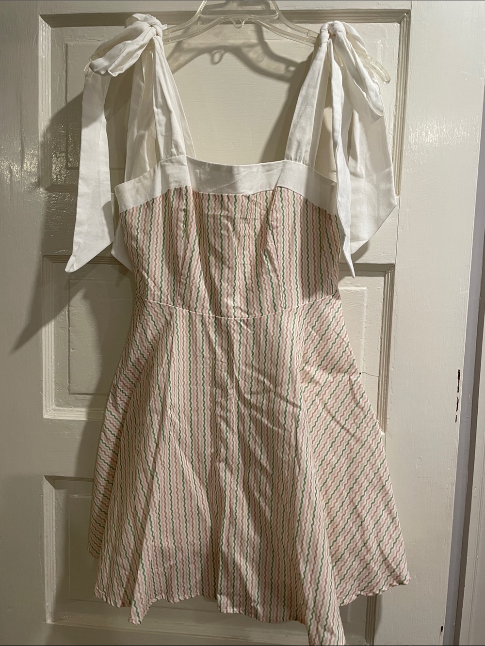 Petal & Pup Polina Tie Strap Cotton & Linen Minidress